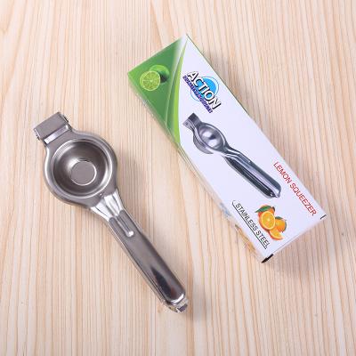 China Hot Selling Stainless Steel Viable Lemon Squeezer Stainless Steel Kitchen Instruments Manual Hand Press Juice Squeezer for sale