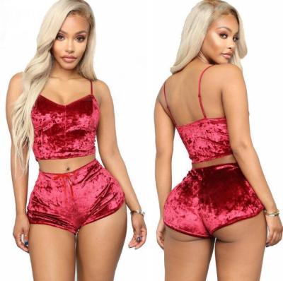 China QUICK DRY Ladies Pajamas Lounge Wear Women Lingerie Set Women's Velvet Sleepwear for sale