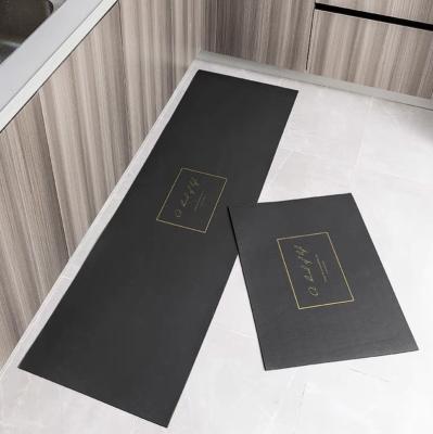 China Washable 3D Printed Modern Design Carpet Waterproof PVC Kitchen Mat For Home Decoration for sale