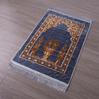 China Custom islamic sejadah prayer covers washable for anti slip muslim prayer mat for sale