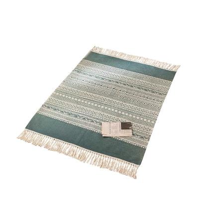 China Cotton washable woven rugs for living room and home decoration for sale