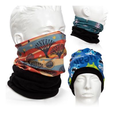 China Custom 100% Microfiber 100% Polyester Logo Polyester Fleece Winter Neck Tube Bandana for sale