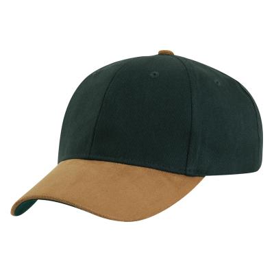 China COMMON Logo Branded Sueded Peak Baseball Hats for sale