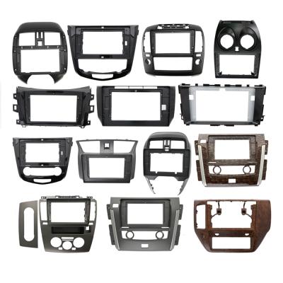 China Nissan Hot Sale Car Fascia Frame Car Stereo Panel Radio Video Panel Special View Black/Silver for sale