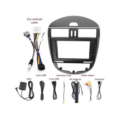 China Car radio AI frame jia car wire harness canbus head unit installation multimedia visual view for 2011 NISSAN TIIDA 10inch high configuration for sale