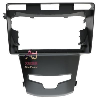 China Brief & Ssang Yong Korando 9INCH series hot sale car dvd frame video picture fascia car radio frame 2014-2016 single color AJ-FM for sale