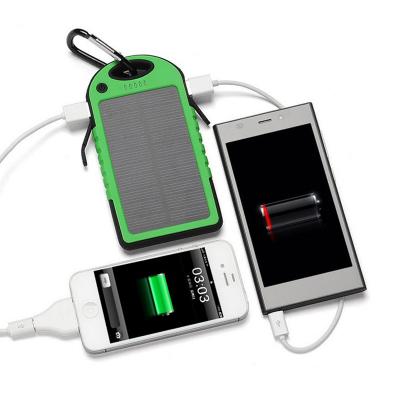 China Solar Panel Charge Charging Innovative New Products Portable Charger LED Flashlight 4000mah Solar Power Bank For Outdoor Travel for sale