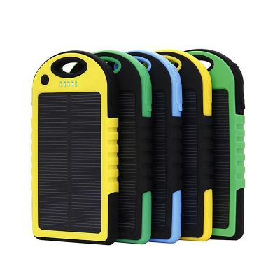 China Factory Outlet 2022 Solar Panel Charging New Product 2022 Portable Charger LED Flashlight 4000mah Solar Power Bank For Outdoor Travel for sale