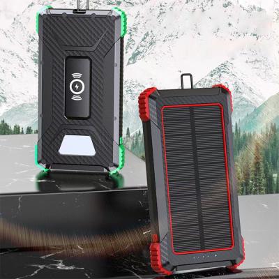 China Solar Panel Charging SC05 Factory Outlet Portable Charger 10000mah LED Flashlight Waterproof 5W Solar Power Wireless Charging Bank for sale