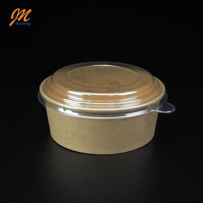 China 685ml Biodegradable Disposable Food Kraft Paper Bowl for sale