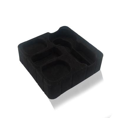 China Food Custom Design Cosmetic Blister PS Flocking Tray for sale