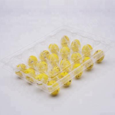 China Recycled Plastic Quail Egg Cartons Quail Egg Tray With 18 Holes for sale