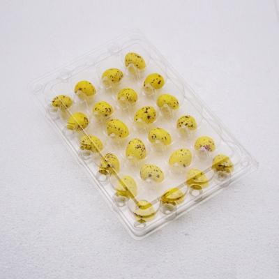 China Disposable Wholesale Clear Plastic Blister Quail Egg Tray For 24 Holes for sale