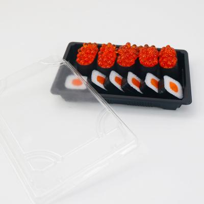 China Custom Black Japanese Eco Friendly Disposable Takeout Picnic Sushi Box Wholesale Disposable for sale