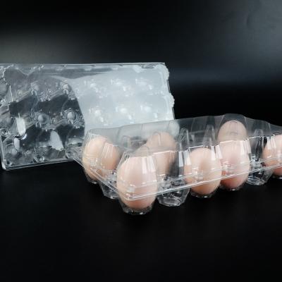 China Environmental Friendly Wholesale 18 Holes Blister Storage Container Clear Packaging Box Plastic Egg Tray for sale