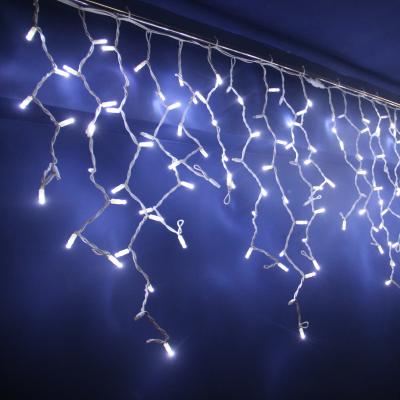 China 230V Ice Lights IP67 Outdoor Decorative LED Garland Curtain Icicle Christmas String Lights 3m x 1m for sale