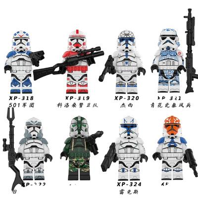 China DIY Toys Mini Action Figures Building Blocks 501st Wars Rex Cody Hunter Jesse Warsly Darth Maul Trooper Toy Star Baby Yoda Clone Building Blocks for sale