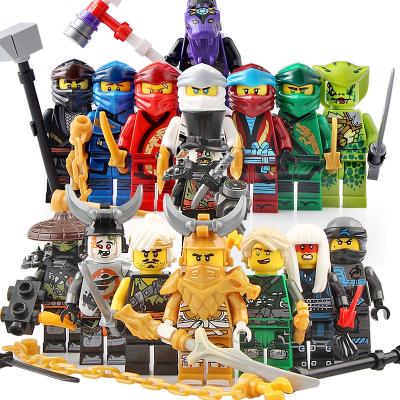 China Building Toy Ninja Figure Lloyd Kai Cole Jay Nya Zane Weapons Swords Zane Bone Soldier Mini Figures Set Building Blocks Educational Toys for sale