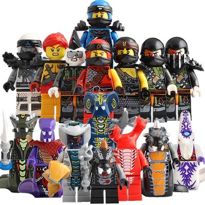 China Building Toy Ninja Mini Toy Figures Lloyd Kai Cole Jay Nya Zane Bone soldiers legoes set model building blocks diy toys for kids gifts for sale