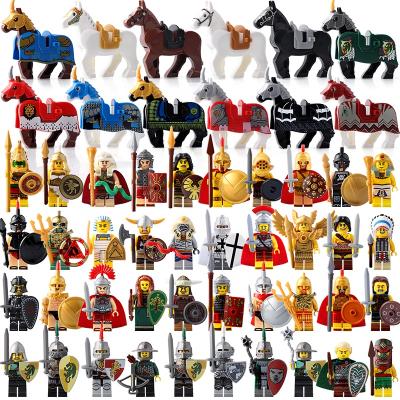 China Heavy Infantry Arvoesine Building Blocks Toys Centurion Spartacus Crusader Commander Action Figures Toy Rome Medieval Knights Mini Building Blocks for sale