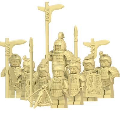 China Toy Qin Terracotta Warriors War Soldiers Building Toy Qin's Helmet Accessories Armor Figures Mini Build Block Brick Toys For Children KT1089 for sale