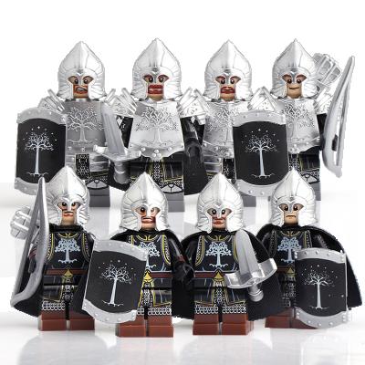 China Building Toy Lord Mini Rings Action Figures Knight Gondor Soldier Army Heavy Spear Sword Weapons Set Building Blocks Bricks Toys for sale