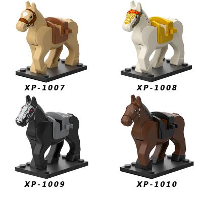 China Medieval Building Toy Knight The NEW Horse War Horse Ring Horse With Saddle Assemble Figures Building Model Blocks Gift for sale