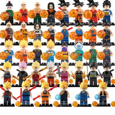 China Hot Sale Anime Toy Hot Sale Son Gohan Raditz Lieutenant Arnold Vegeta Violett Building Goku Action Figures Building Blocks Toys For Children for sale