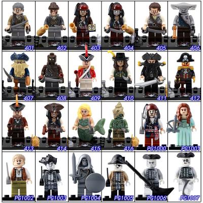 China The Building Toy Pirates Caribbean Captain Jack with compatible legoes mini weapon sword action numbers figures building block kids toys for sale