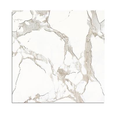 China Chinese Style Carrara Glazed Glossy Marble Flooring Polished White Porcelain Tile for sale