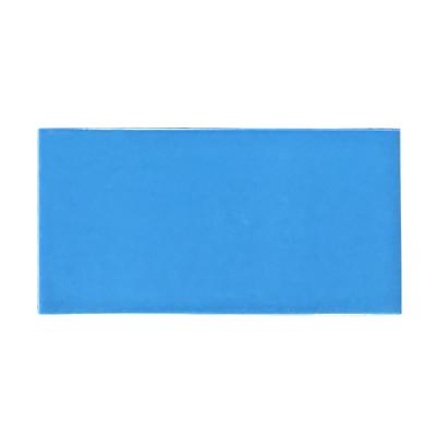 China 10cm x 20cm Size 3x6 Modern Blue Porcelain Ceramic Subway Tile For Bathroom Flooring for sale