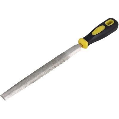 China Other Diamond File Half 12 Inch Round File Diamond Coated Plastic Handle Hand Tool For Grinding Polish for sale