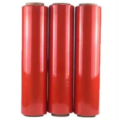 China Turnover Stretch And Shrink Film In Red Color Made Of 100% Virgin Material Te koop