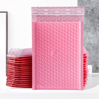 China 100% Recycleable Pink Design Protective Bubble Mailing Bags With Waterproof Function For Products Package for sale