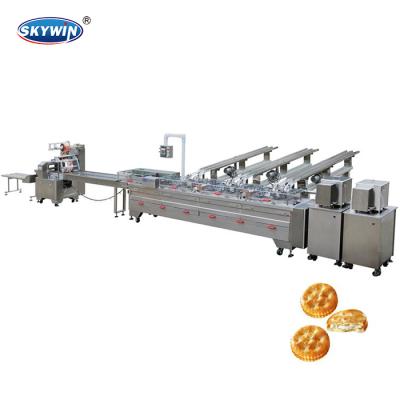 China Flour Mill Mybake Automatic Squeezing Cookie Cream Cookies Making Machine Cookie Sandwich Packing Machine for sale