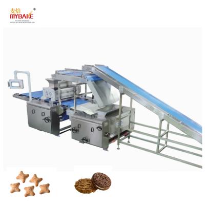 China Cooking Oil Factory MYBAKE Cookie Machine Making Production Line Automatic Hard And Soft Cookie Production Line for sale