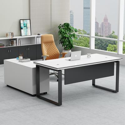 China Office Furniture Chair Commercial Luxury L Shaped Extendable Wooden Executive Modular Desk for sale