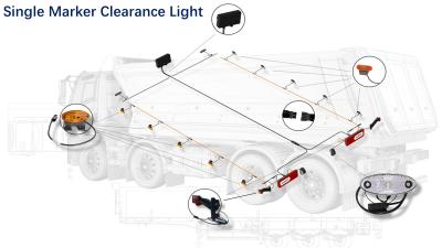 China Quick Click-In Overmold Connector for Single Marker Clearance Lights with Optimized Cable Specifications for sale