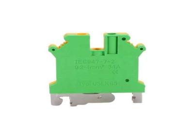 중국 USLKG Modular Din Rail Earth Grounding Wire Terminal Block Cable Crimp Connectors 35m㎡ 판매용