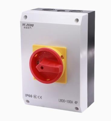 China IP65 Waterproof Three-phase Rotary Isolation Disconnect Switch Rotary Cam Switch With Box for sale