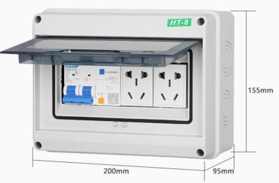 China HT-8 8Ways Plastic Open Box Outdoor Waterdicht Schakelaarbox 8-circuitair Distributie Doos Te koop