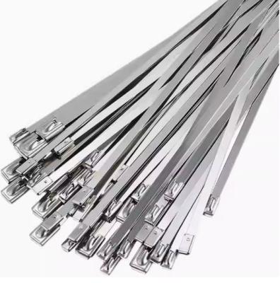 China 4.6*500 304 Stainless Steel Wire Ties For Bundling Industrial High Temperature Resistant Cable Ties for sale