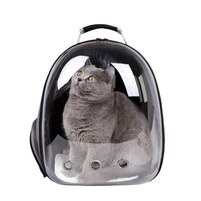 China Breathable PVC Window Pet Carrier Bag 600D Transparent High Quality Polyester Cute Cat Backpack for sale