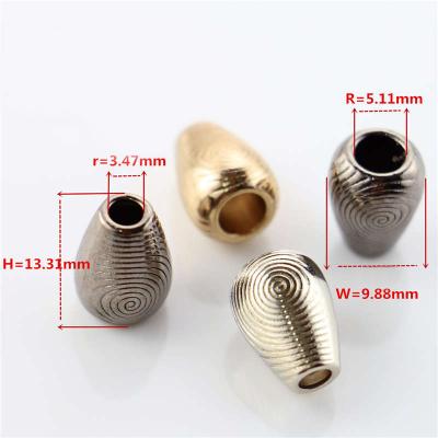 China ZINC METAL LACE BELL SHOCK ROPE Nickel Free END PLUG LOCK #011 for sale