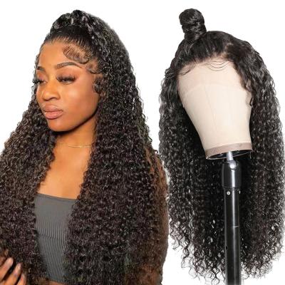 China Silky Straight Wave Curly Lace Front Wig 13x4 Lace Front Human Hair Wigs Brazilian Curly Lace Front Wig Pre Plucked for sale