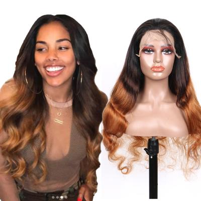 China Silky Straight Straight Lace Front Wigs Highlight Honey Blonde Human Hair Wigs 13X4 13X6x1 Wave Ombre for sale