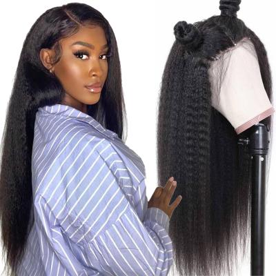 China All Wigs 100 Straight Virgin Human Hair Wigs 100 High Textures Yaki Lace Front Wig Curly Straight Full Lace Front Wig Seller For Black Women for sale