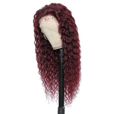 China Wholesale 8-36 Inch Wave 99J Brazilian Mink Silky Straight Lace Front Wig 10A Grade 100% Natural Kinky Curly Lace Front Virgin Human Hair Wigs for sale