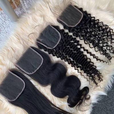 China 100% Raw Human Hair 13x4 Ear To Ear Lace Frontal Closure Body Wave With Baby Hair Unprocessed Brazilian Virgin Hair Human Hair Headband for sale