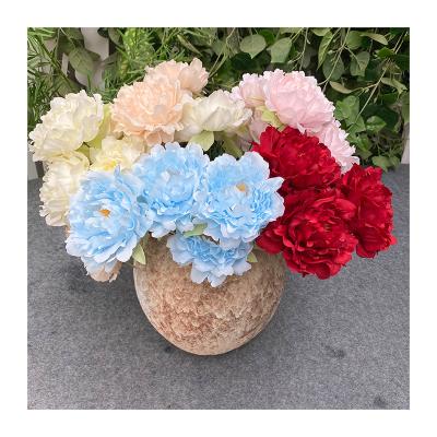 China Cheap Amazon Peony Bouquet Artificial Flowers Silk Flowers On Hot Sale Wedding Home Rose Jewelry Decorative Flowers for sale